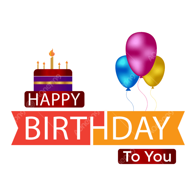 Happy Birthday Wishes with Colorful Text – Free PNG & Clipart