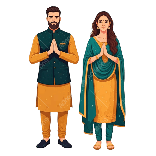 Indian Wedding Couple Outfits PNG - Gown, Saree, Suit Clipart & Vector | AonePNG