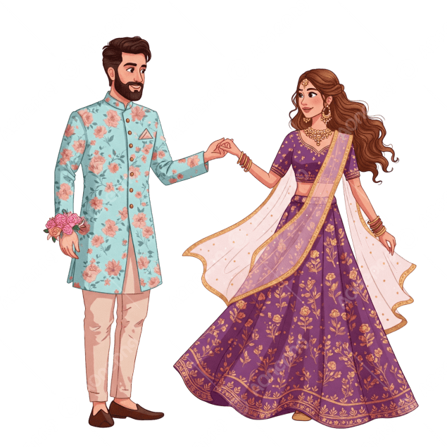 Indian Wedding Sangeet Vector Art - Icons & Graphics PNG Free Download | AonePNG