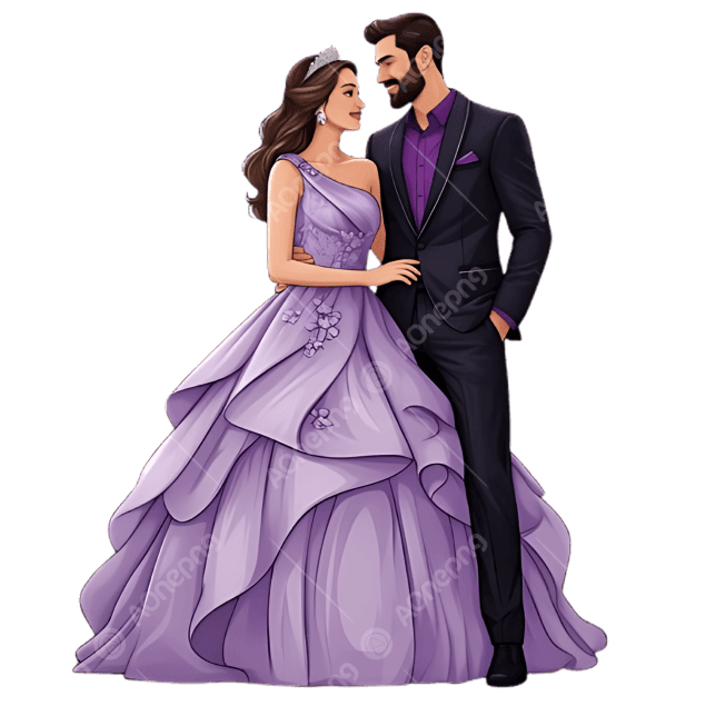 Reception Couple Caricature PNG, Wedding Car Illustration & Free Transparent Clipart – AOnePng