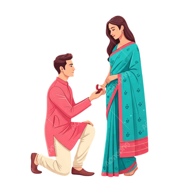 Wedding Couple Illustration | Bride & Groom PNG & Vector Free Download – AonePNG