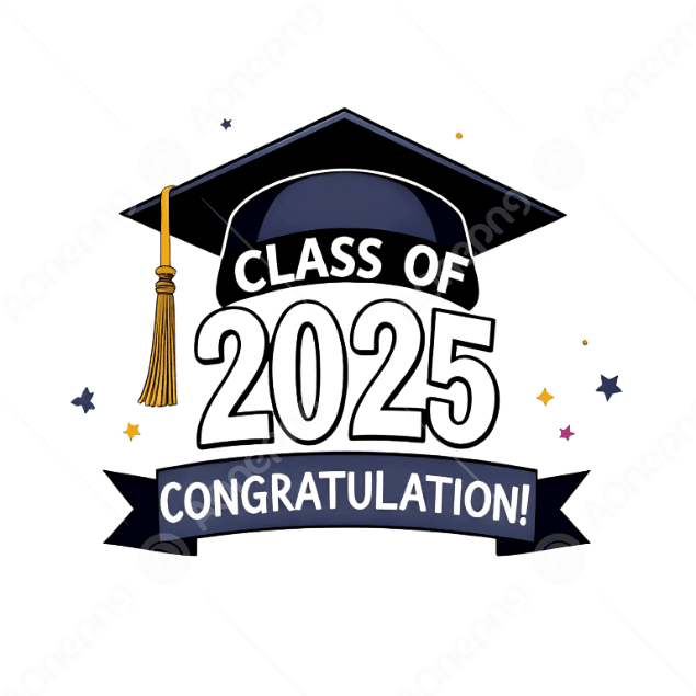 Class of 2025 Graduation PNG & Vector Files – Free Download