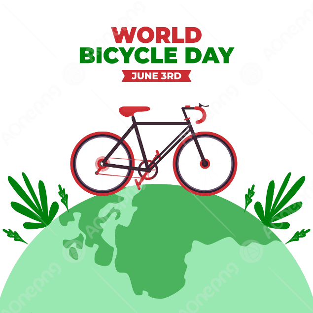 World Bicycle Day PNG Vector Design Free | AOnePng