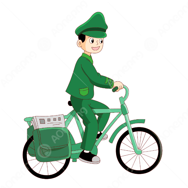 Postman Bicycle Clipart PNG Images Free Download | AOnePng