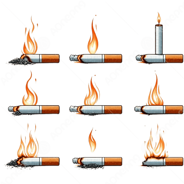 Burning Cigarette PNG Illustration – Free on AOnePng