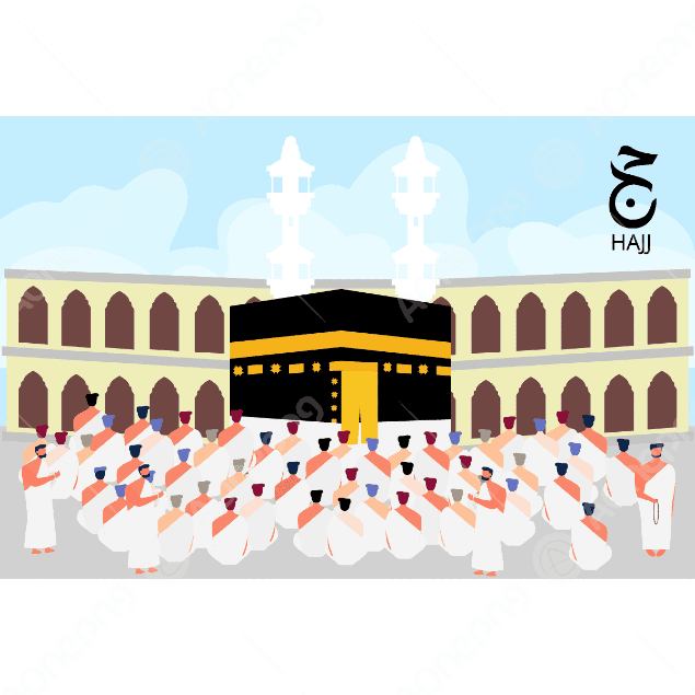 Islamic Clipart PNG HD | Pilgrimage at Kabah, Hajj & Prophet