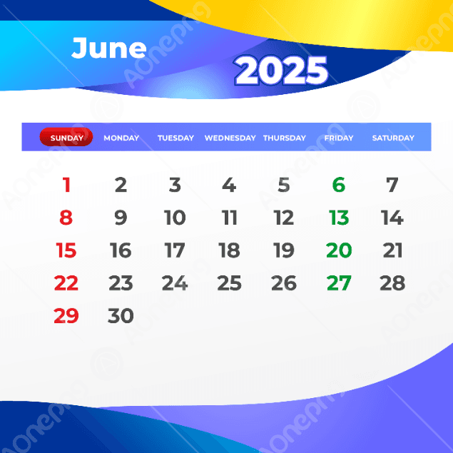 2025 Academic Calendar PNG Free Download | AOnePng