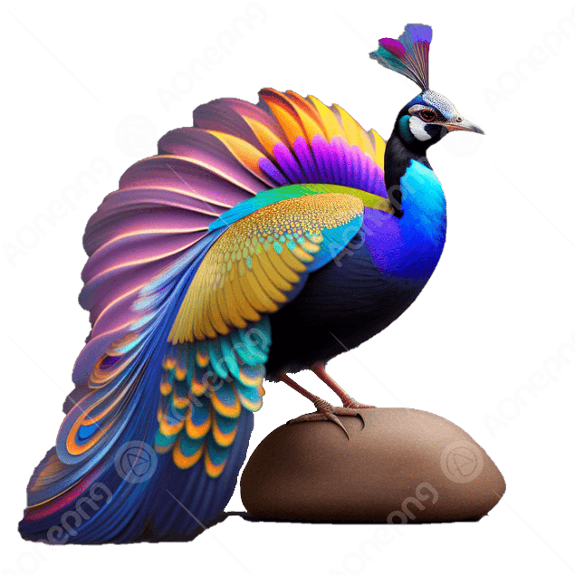 Beautiful Peacock Cartoon Vector PNG Free | AOnePng