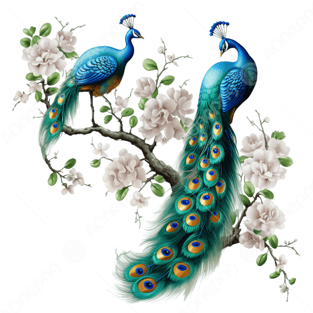 Peacock Feather PNG Transparent - Elegant Bird Clipart Free