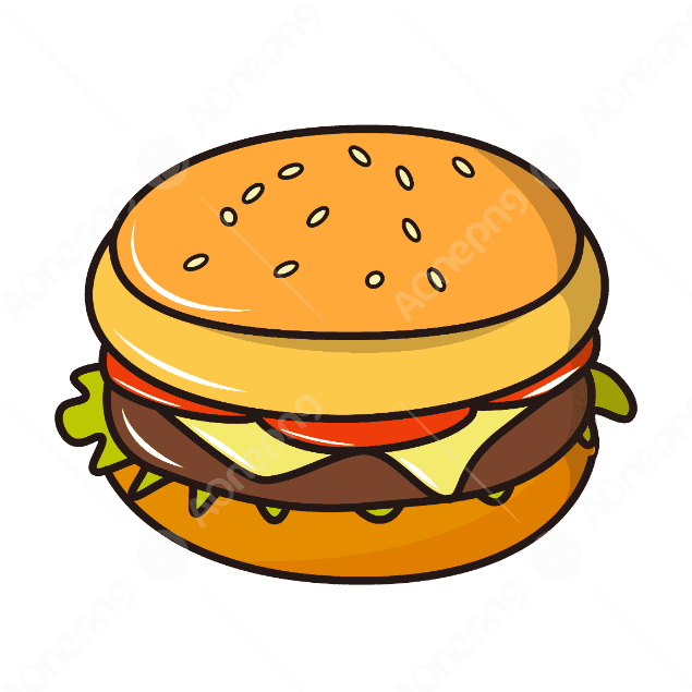 Hand Burger Clipart Transparent Background, Hand Drawn Wind Delicious