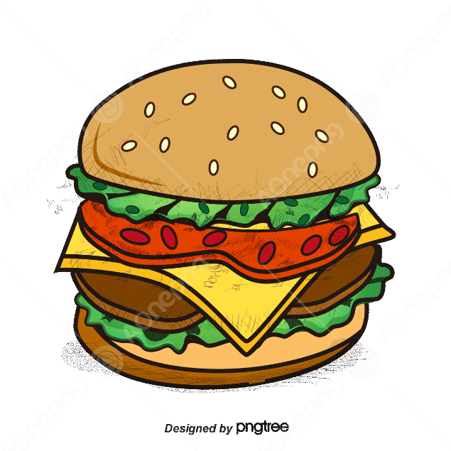 Cartoon burger Icon PNG Free Download  AOnePng