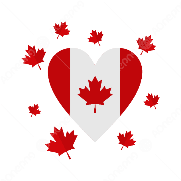 Canada Flag Love PNG Images Free Download  AOnePng