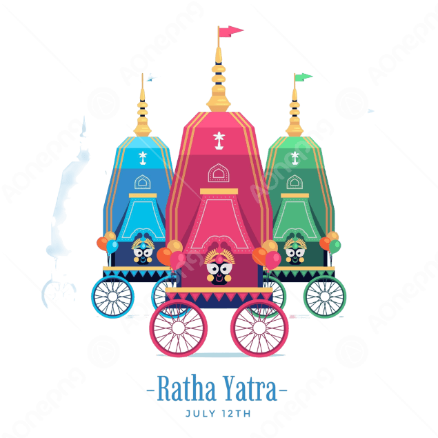 Rath Yatra Celebration Illustration PNG Free Download | AOnePng