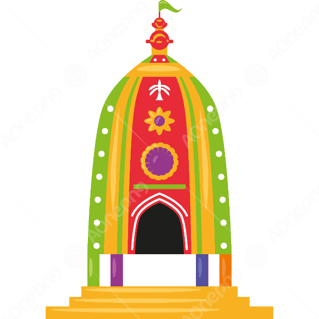 Festival Ratha Yatra in India PNG | Jagannath Rath Clipart