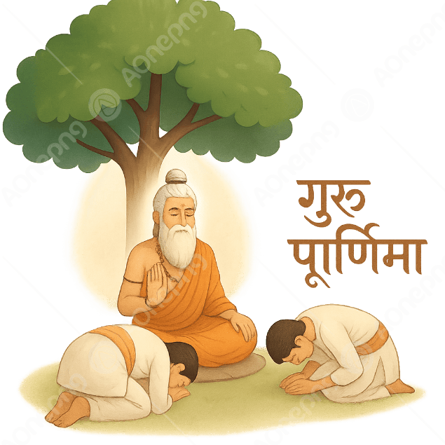 Guruji & Shishya PNG Image for Guru Purnima | AOnePng