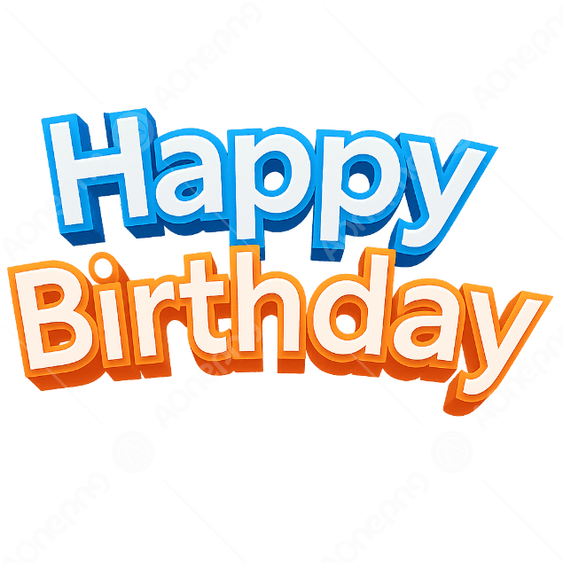 Happy Birthday Text PNG – Free Transparent Words | AOnePng