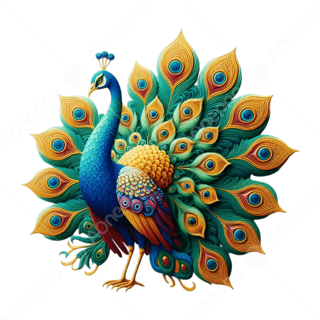 Peacock PNG Transparent Vector & Clipart Free AOnePng