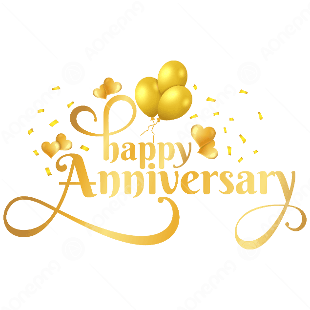 happy Anniversary Wish Text PNG Transparent Images  AOnePng