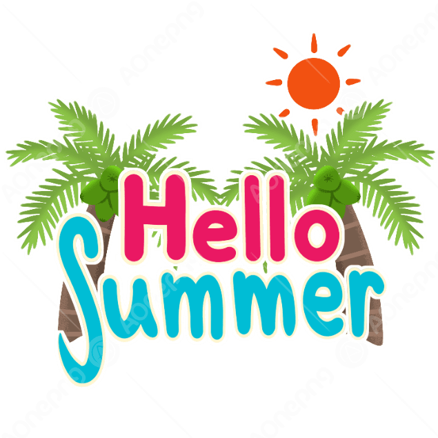 Hello Summer Sunny PNG Picture Free Download AOnePng