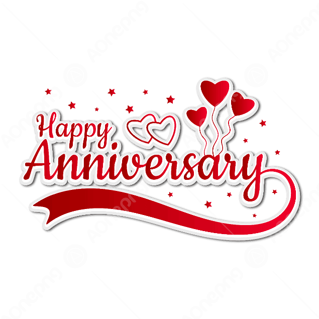 Happy anniversary Romantic Glossy Heart PNG Transparent Images  AOnePng