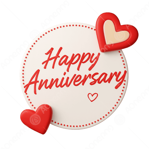 Happy Anniversary Love Lettering Vector   AOnePng