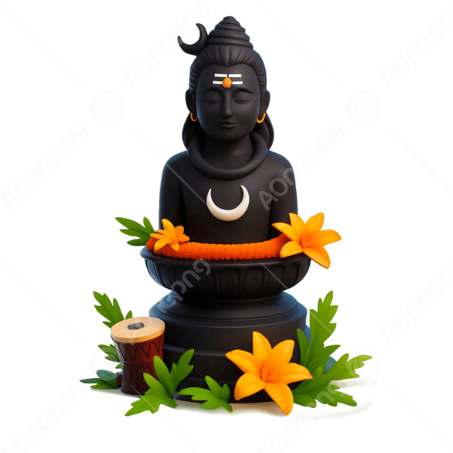 Shivling with Flowers PNG Transparent Images AOnePng