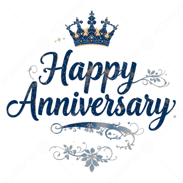 Elegant Happy Anniversary PNG Free for Download  AOnePng