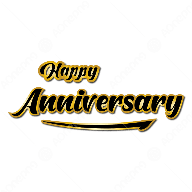 Hand-Drawn Happy Anniversary PNG Cliparts  AOnePng